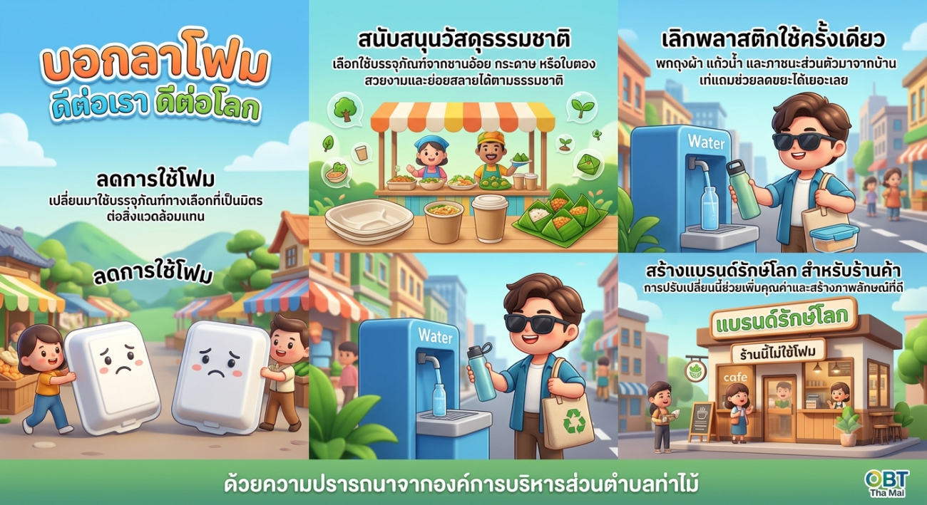 บอกลาโฟม ดีต่อเรา ดีต่อโลก